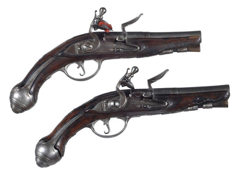 Coppia di Pistole a Pietra Focaia