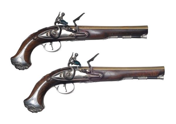 Coppia di pistole a pietra focaia