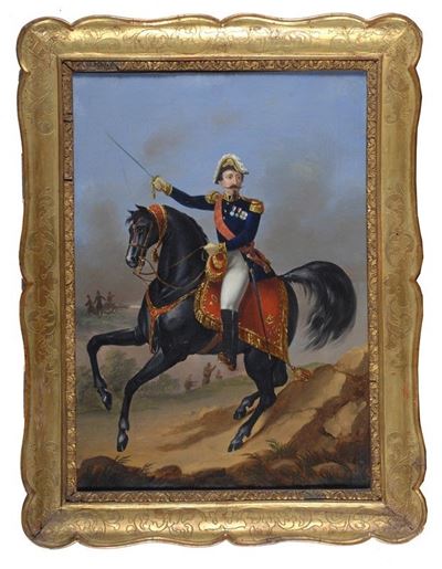 Ritratto di Vittorio Emanuele II a Cavallo
