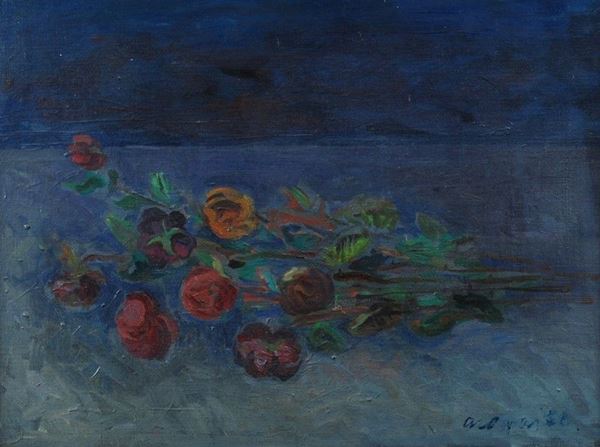 Mario Mafai : Rose  (1958)  - Olio su tela - Asta Grafica ed Edizioni, Arte Moderna e Contemporanea - III - Galleria Pananti Casa d'Aste