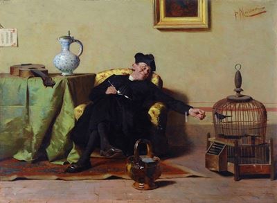 Il Prete e la Gabbia Dell'uccellino