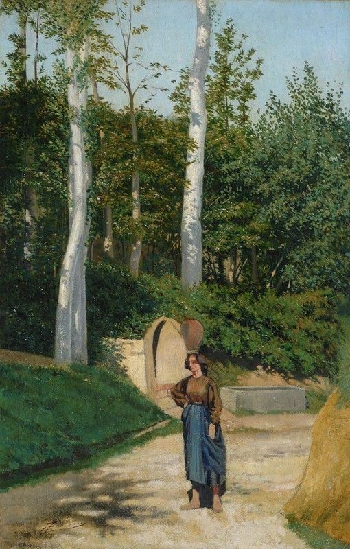 Eugenio Cecconi : Acquaiola  - Olio su tela - Auction AUTORI DEL XIX E XX SEC - II - Galleria Pananti Casa d'Aste