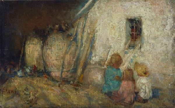 Cesare Ciani - Bambini nell'aia