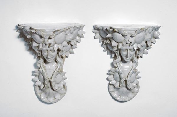 Galileo Chini : Due mensole  - Asta Antiquariato - I - Galleria Pananti Casa d'Aste