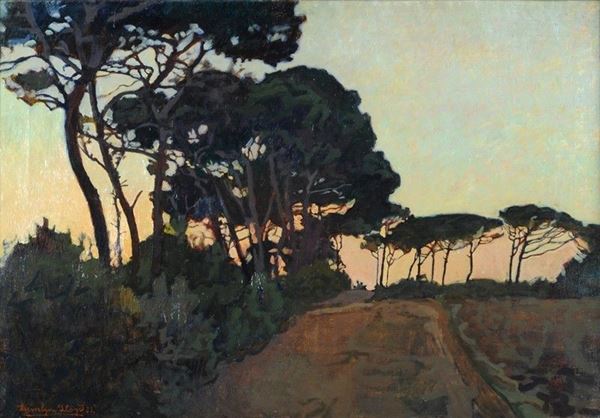 Llewelyn Lloyd - Pineta al tramonto