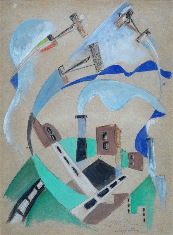 Italo Ferro - Aeroplano in volo