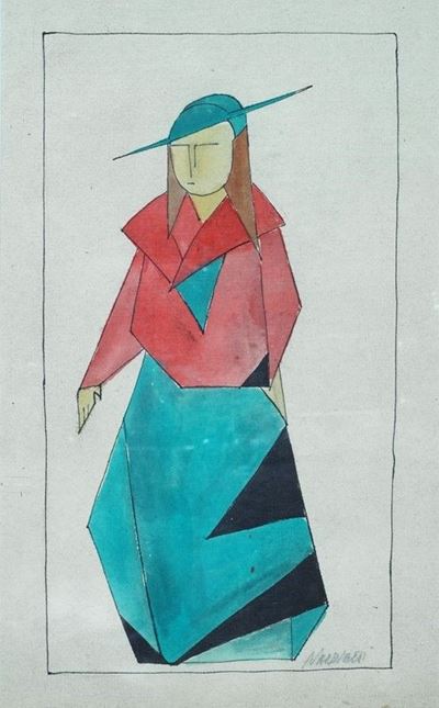 Donna in Abito Futurista