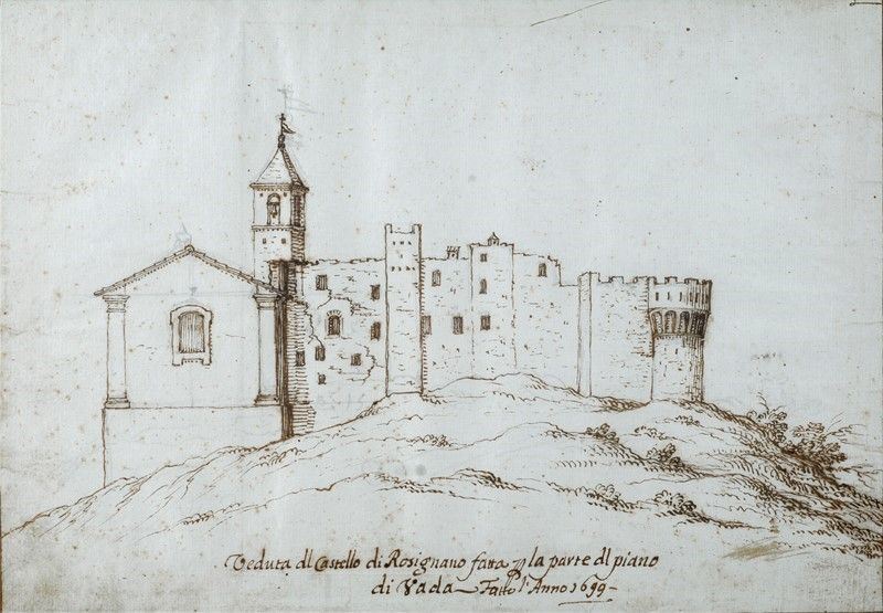 Giovanni Santini - Veduta del Castello di Rosignano