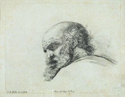Stampa con Testa di Vecchio