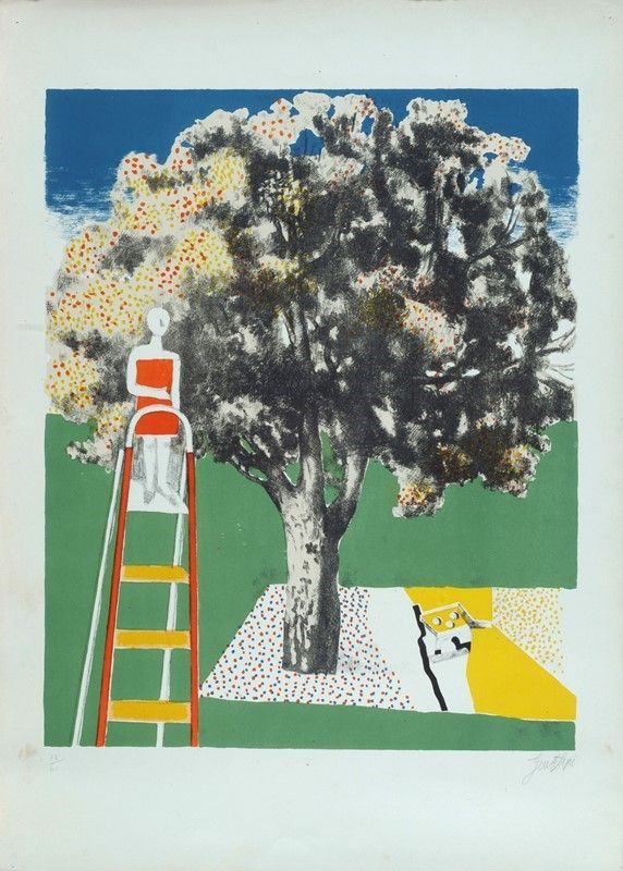 Franco Gentilini : Senza titolo  - Litografia e serigrafia a colori - Asta GRAFICA ED EDIZIONI - Galleria Pananti Casa d'Aste