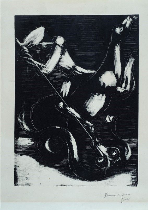 Virgilio Guidi - San Michele e il drago