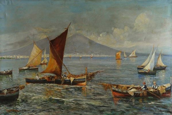 Fausto Pratella - Pescatori nel Golfo di Napoli