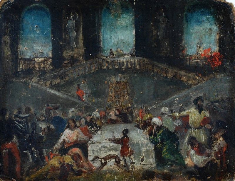 Anonimo, XIX Sec. - Cena in Casa di Simone