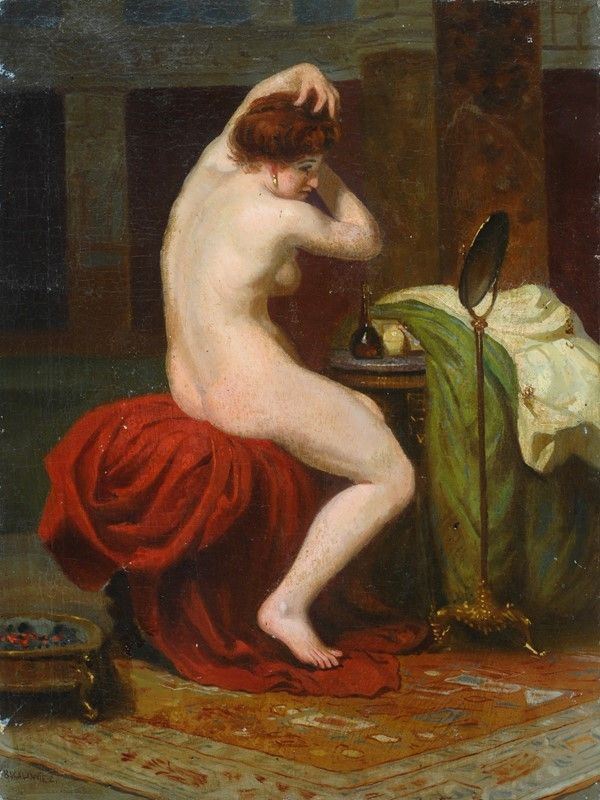 Ladislaus   Bakalowicz - Donna allo specchio