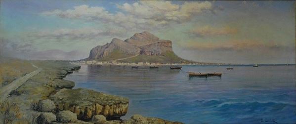 Mario Mirabella - Marina con Monte Pellegrino