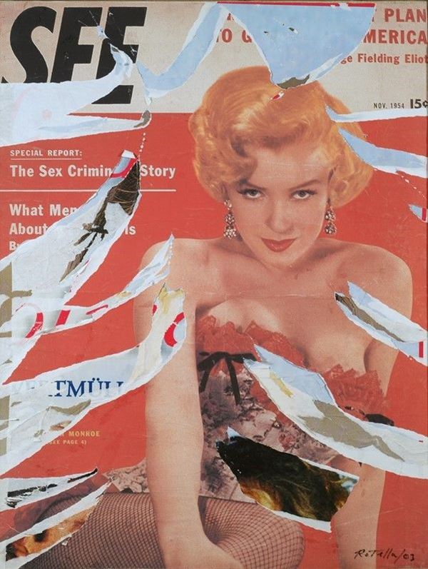 Mimmo Rotella - Marilyn see