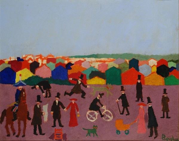 Franz Borghese : Senza titolo  - Olio su tela - Auction Grafica ed Edizioni, Arte Moderna e Contemporanea - III - Galleria Pananti Casa d'Aste