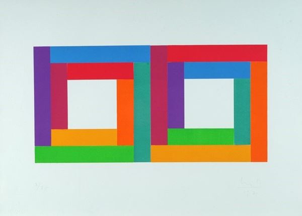 Max Bill : Senza titolo  (1971)  - Serigrafia a colori su carta Fabriano - Auction Grafica ed Edizioni, Arte Moderna e Contemporanea - III - Galleria Pananti Casa d'Aste