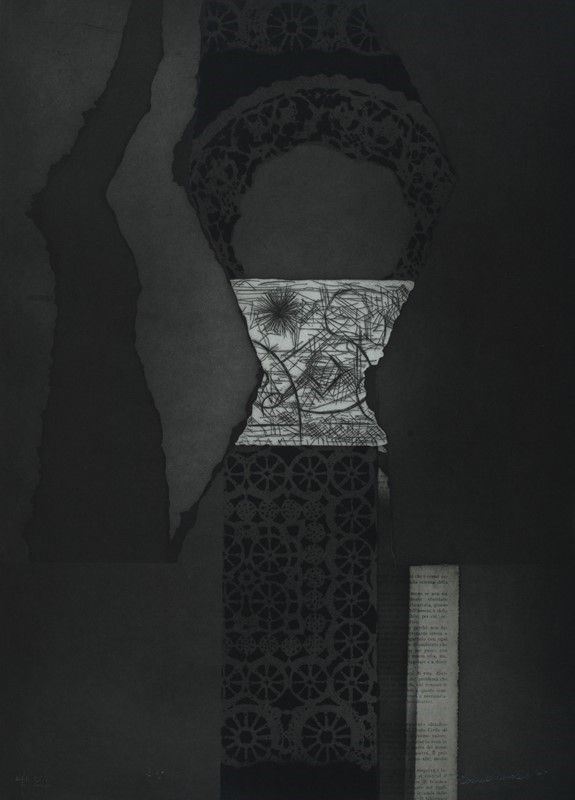 Louise Nevelson : Senza titolo  (1971)  - Litografia e incisione a punta secca - Asta Grafica ed Edizioni, Arte Moderna e Contemporanea - III - Galleria Pananti Casa d'Aste