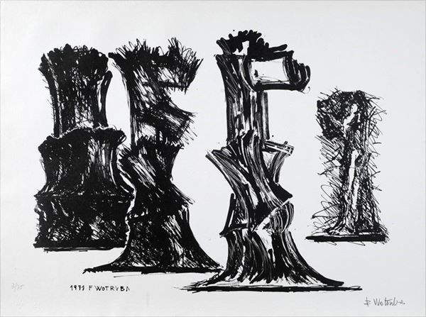 Fritz Wotruba : Senza titolo  (1971)  - Litografia - Asta GRAFICA ED EDIZIONI - Galleria Pananti Casa d'Aste