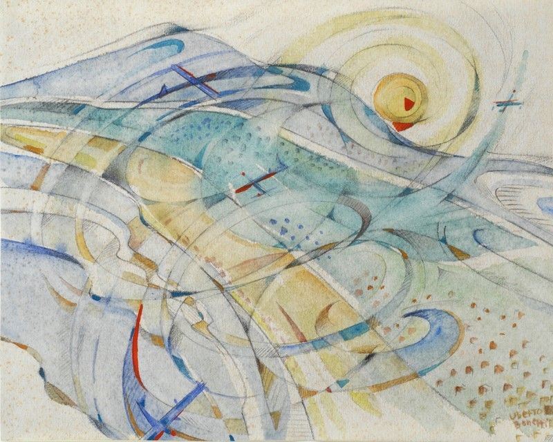 Uberto Bonetti - Paesaggio Futurista