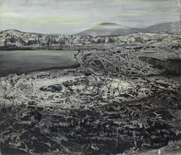 Bona De Pisis : Bassa marea  (1956)  - Olio su tela - Asta Grafica ed Edizioni, Arte Moderna e Contemporanea - III - Galleria Pananti Casa d'Aste