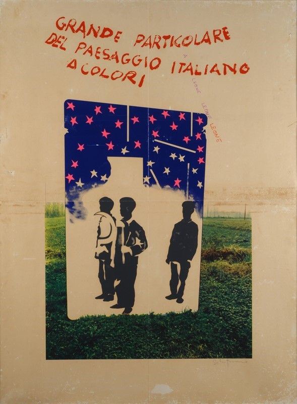 Mario Schifano - Grande particolare del paesaggio italiano a colori