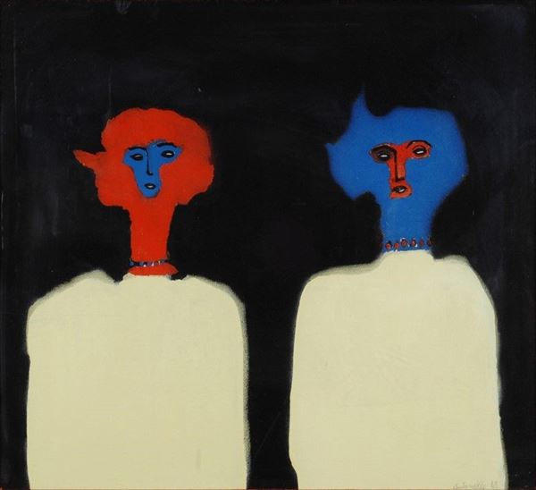 Senza titolo  (1969)  - Olio su tela - Asta Arte Moderna e Contemporanea - Galleria Pananti Casa d'Aste