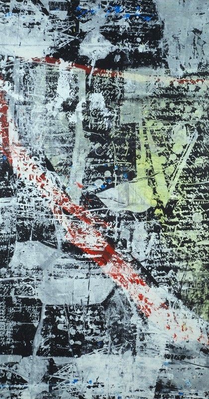 Giorgio Celiberti : Pagina coranica  (1996-2001)  - Tecnica mista su tela riportata su tavola - Asta Grafica ed Edizioni, Arte Moderna e Contemporanea - III - Galleria Pananti Casa d'Aste