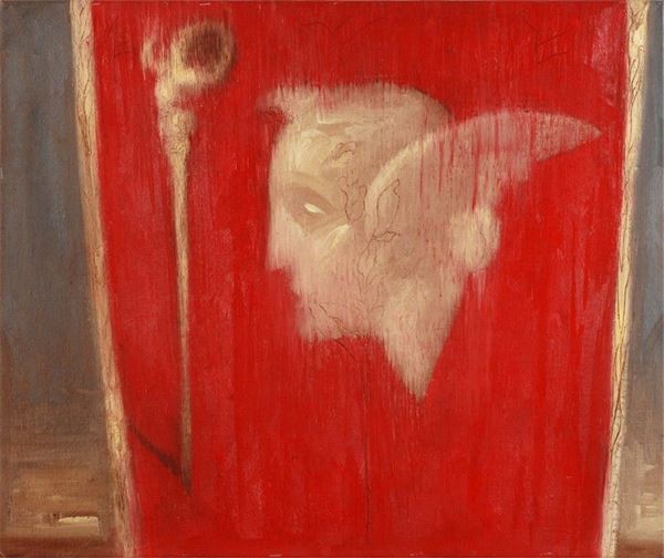 Omar Galliani : Codmio  (1987)  - Olio su tela - Asta Grafica ed Edizioni, Arte Moderna e Contemporanea - III - Galleria Pananti Casa d'Aste