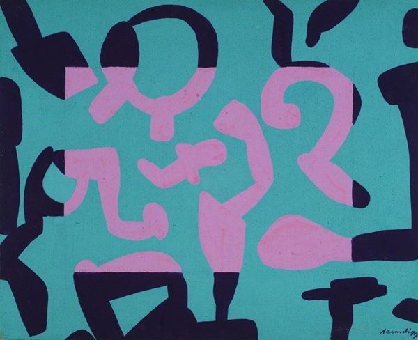 Carla Accardi : Turchino Lilla Viola  (1997)  - Vinilico su tela - Asta Grafica ed Edizioni, Arte Moderna e Contemporanea - III - Galleria Pananti Casa d'Aste