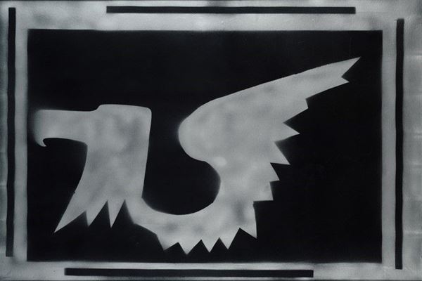 Franco Angeli : Senza titolo  (Seconda metà anni '70)  - Smalto su tela - Auction Grafica ed Edizioni, Arte Moderna e Contemporanea - III - Galleria Pananti Casa d'Aste