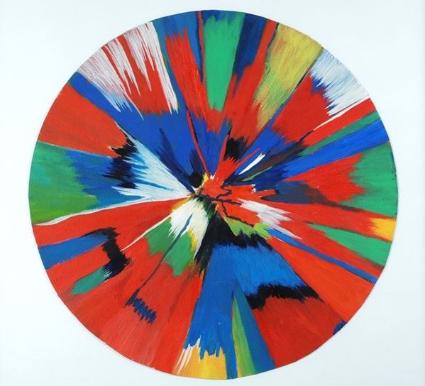 Damien Hirst : Spin painting  - Acrilico su cartoncino - Auction Grafica ed Edizioni, Arte Moderna e Contemporanea - III - Galleria Pananti Casa d'Aste