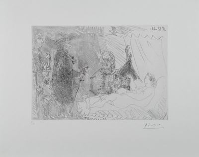 Le Cocu Avec Une Femme Nue Et Des Voyageurs