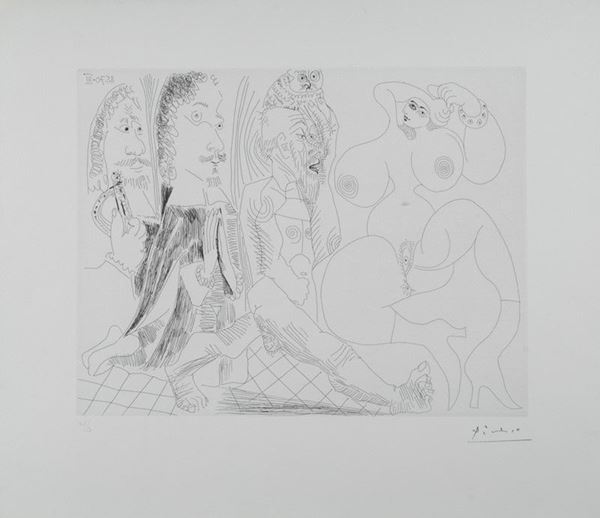 Pablo Picasso - Mousquetaire, abbè en priere, vieillard a la chouette et odalisque: meduse, vierge ou simple femme?