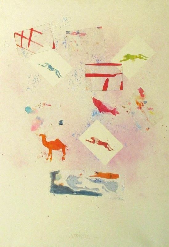 Alighiero Boetti - Senza Titolo (pantere Cammelli Pesci)