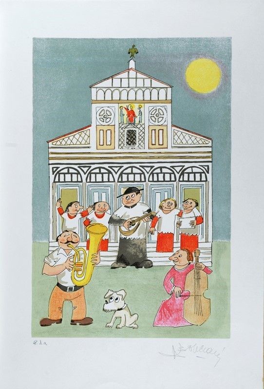 Adorno Bonciani : San Miniato  - Litografia - Auction GRAFICA ED EDIZIONI - Galleria Pananti Casa d'Aste