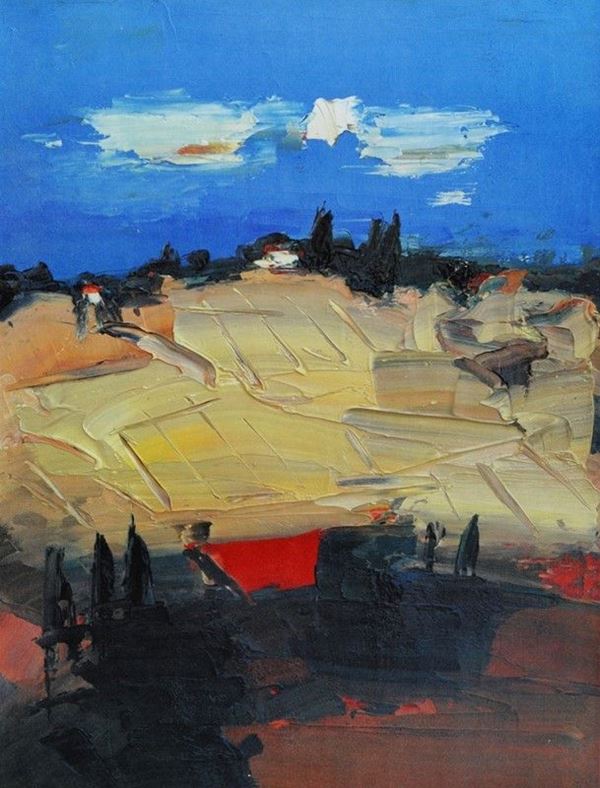 Sergio Scatizzi : Paesaggio  - Litografia - Asta GRAFICA ED EDIZIONI - Galleria Pananti Casa d'Aste