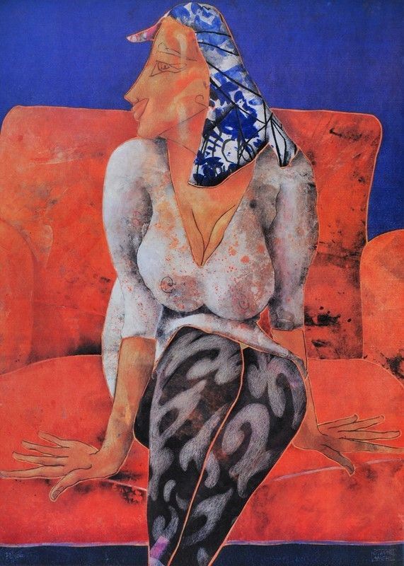 Giovanni Maranghi : Figura femminile  - Litografia - Auction GRAFICA ED EDIZIONI - Galleria Pananti Casa d'Aste
