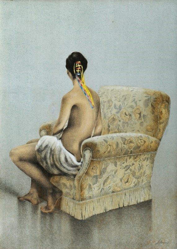 Sergio Nardoni : Figura femminile seduta  - Litografia - Auction GRAFICA ED EDIZIONI - Galleria Pananti Casa d'Aste