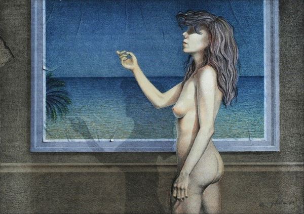 Giuseppe Modica : Senza titolo  (1983)  - Litografia  - Asta GRAFICA ED EDIZIONI - Galleria Pananti Casa d'Aste