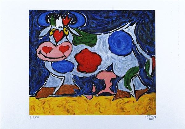 Francesco Cuomo : Senza titolo  - Litografia - Auction GRAFICA ED EDIZIONI - Galleria Pananti Casa d'Aste