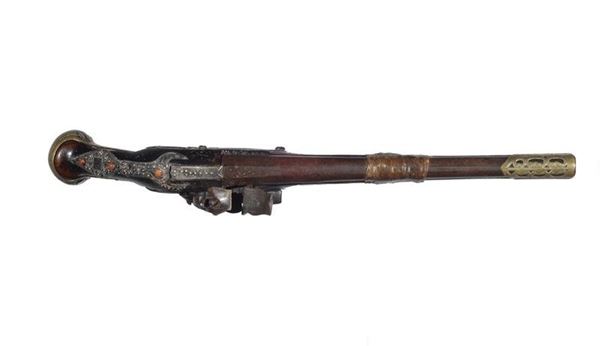 Pistola a pietra focaia (Impero Ottomano, XIX Sec.) - Asta ARMI ANTICHE,  MILITARIA, LIBRI - Galleria Pananti Casa d'Aste