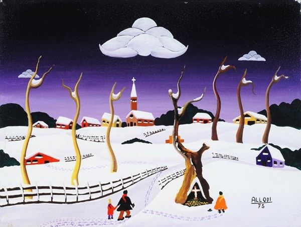 Luciano Allodi - Paesaggio innevato