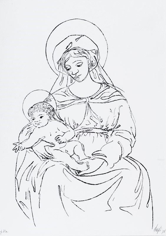 Corrado Cagli : Madonna con Bambino  (1976)  - Asta GRAFICA ED EDIZIONI - Galleria Pananti Casa d'Aste