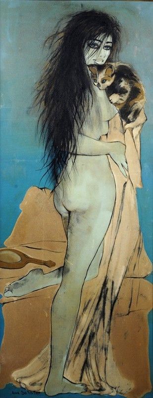 Anna Salvatore - Donna con gatto