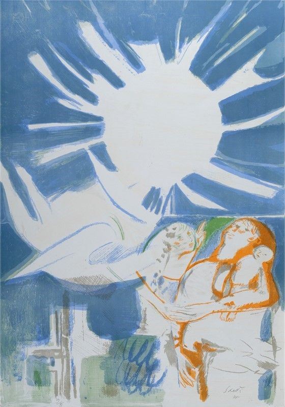 Bruno Saetti : Figure  (1975)  - Litografia - Asta GRAFICA ED EDIZIONI - Galleria Pananti Casa d'Aste