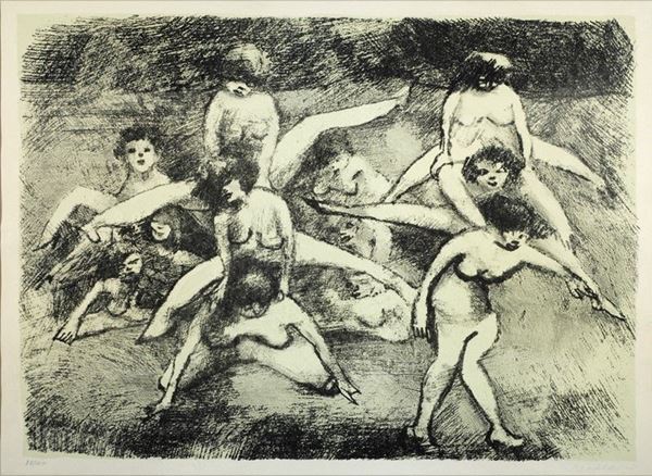 Mino Maccari : Nudi femminili  - Litografia - Auction GRAFICA ED EDIZIONI - Galleria Pananti Casa d'Aste