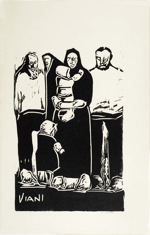 Lorenzo Viani : Figure  - Xilografia - Asta GRAFICA ED EDIZIONI - Galleria Pananti Casa d'Aste