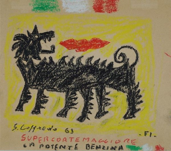 Silvio Loffredo : Eni  (1963)  - Pastelli su carta - Asta AUTORI DEL XX SEC - Galleria Pananti Casa d'Aste